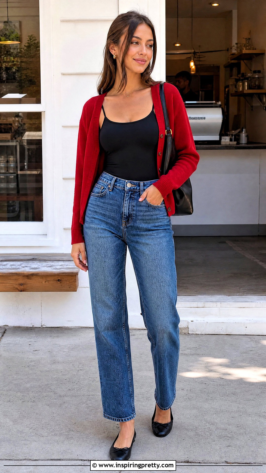 Spaghetti Strap Tank Top With Straight Jeans And Cardigan - 20 Spaghetti Strap Tank Top With Built In Bra outfit ideas