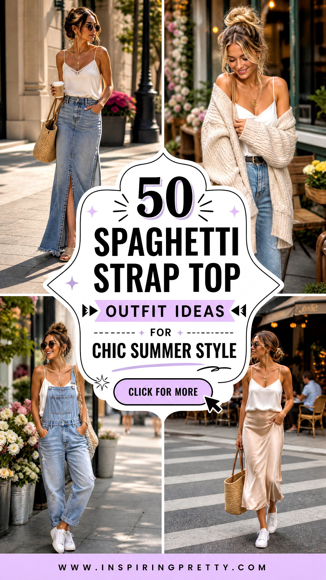 50 Spaghetti Strap Top Outfit Ideas for Chic Summer Style - 50 Spaghetti Strap Top Outfit Ideas for Chic Summer Style