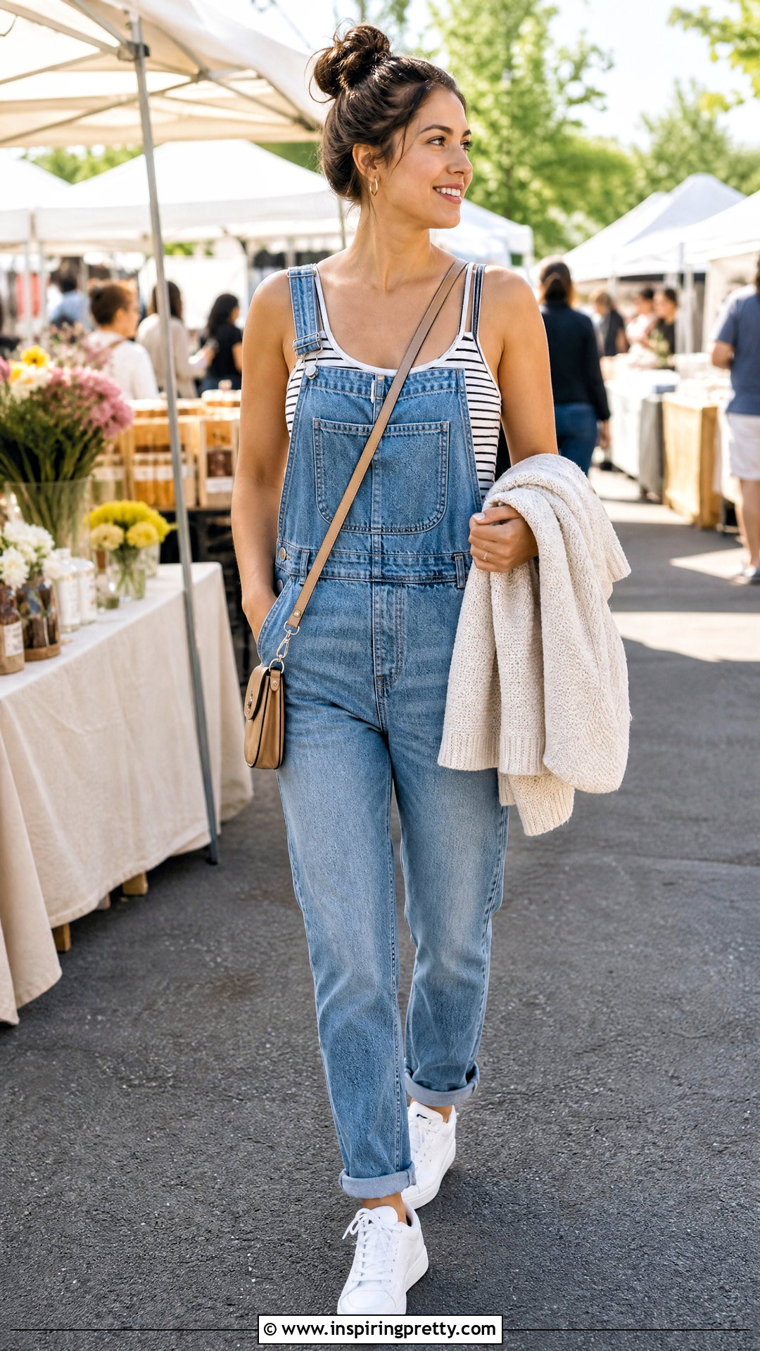 Spaghetti Strap Top With Overalls - 50 spaghetti strap top outfit ideas