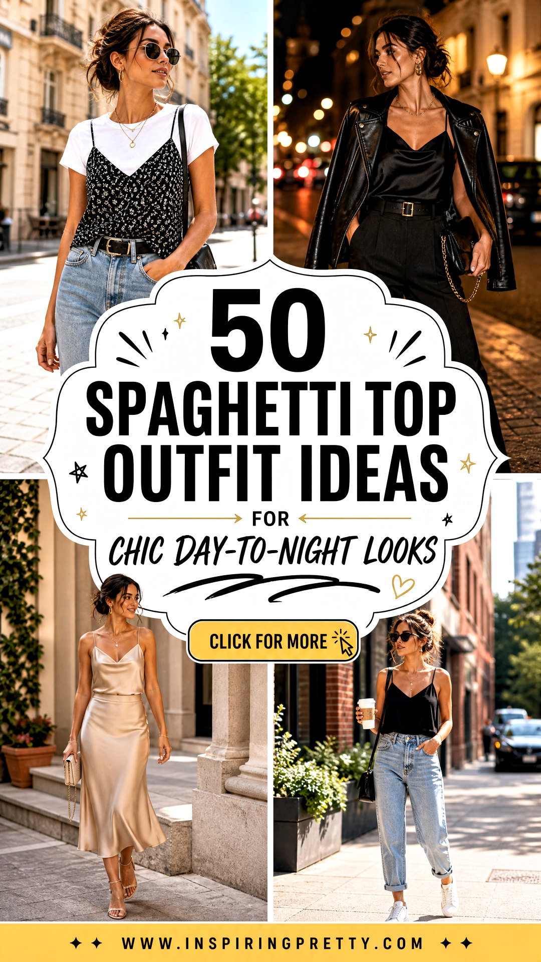 50 Spaghetti Top Outfit Ideas for Chic Day-to-Night Looks - 50 Spaghetti Top Outfit Ideas for Chic Day-to-Night Looks