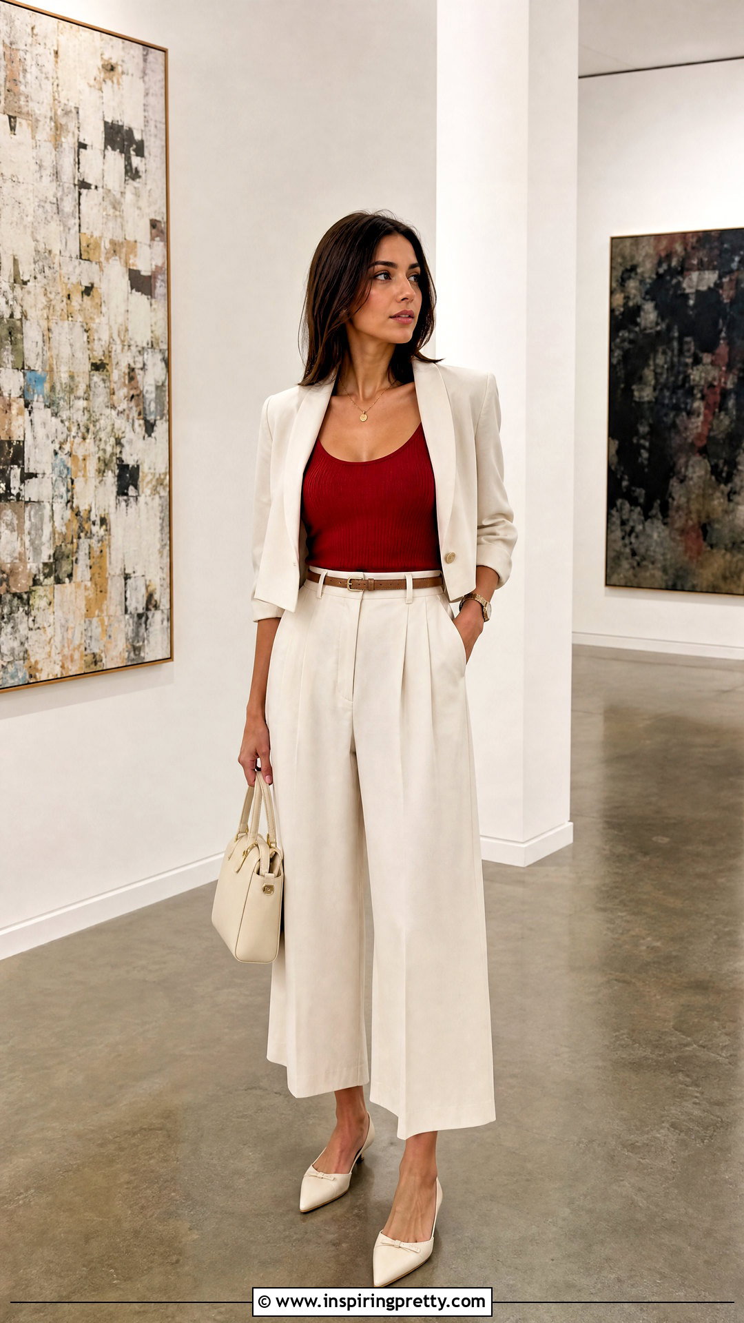Spaghetti Top With Culottes - 50 spaghetti top outfit ideas