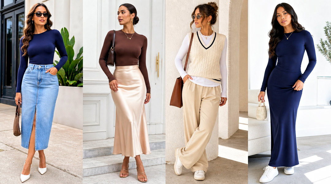 25 Spandex Long Sleeve Top Outfit Ideas for Chic Nights