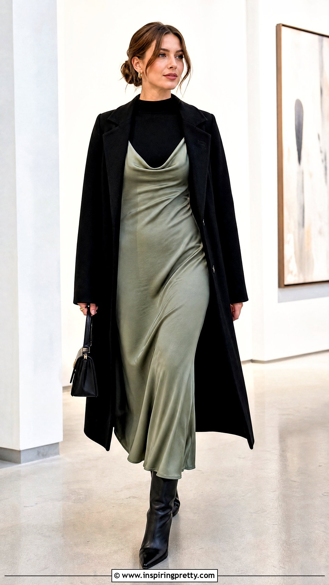Spandex Long Sleeve Top With a Slip Dress - 25 spandex long sleeve top outfit ideas