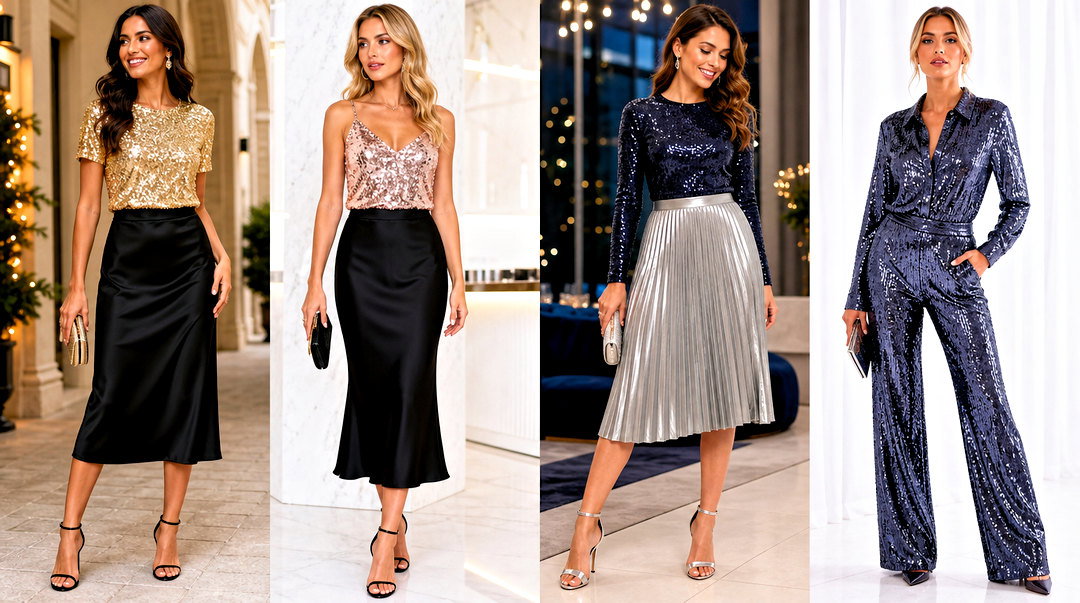 20 Sparkly Evening Wear Top Outfit Ideas for Elegant Nights