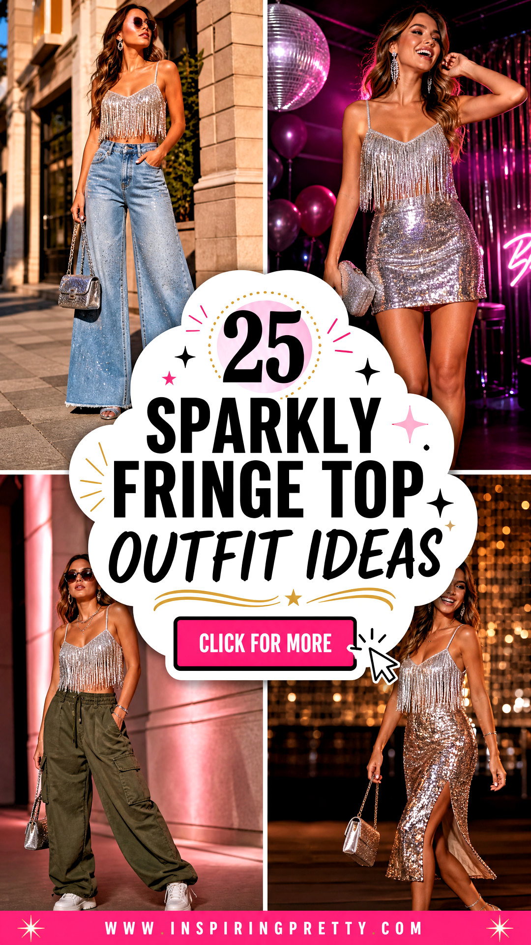 25 Sparkly Fringe Top Outfit Ideas for Glam Party Looks - 25 Sparkly Fringe Top Outfit Ideas for Glam Party Looks