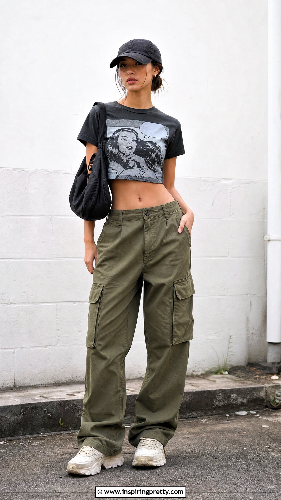 Speech Bubble Top With Cargo Pants - 20 Speech Bubble Top outfit ideas