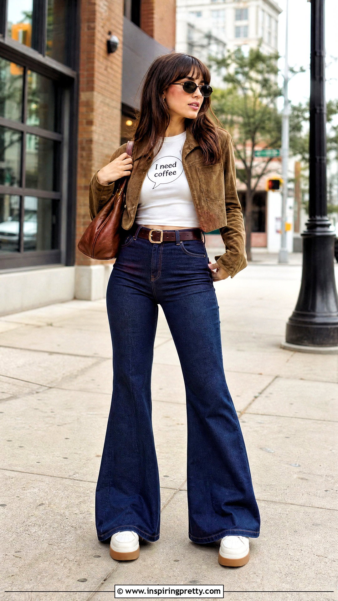 Speech Bubble Top With Flared Jeans - 20 Speech Bubble Top outfit ideas