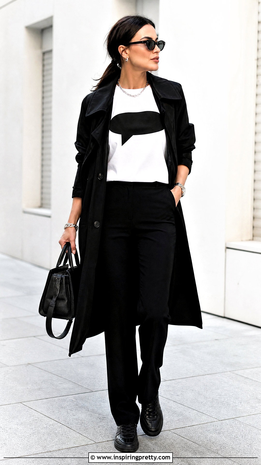 Speech Bubble Top With Monochrome Layers - 20 Speech Bubble Top outfit ideas