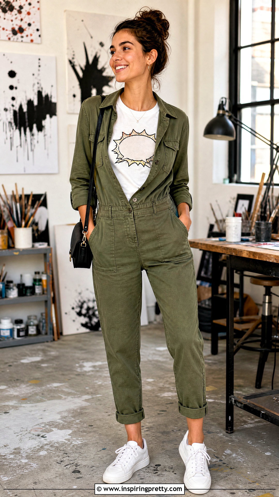 Speech Bubble Top With Utility Jumpsuit - 20 Speech Bubble Top outfit ideas