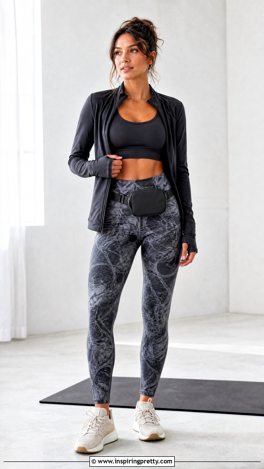 Sport Top With Printed Leggings - 50 Sport Top outfit ideas