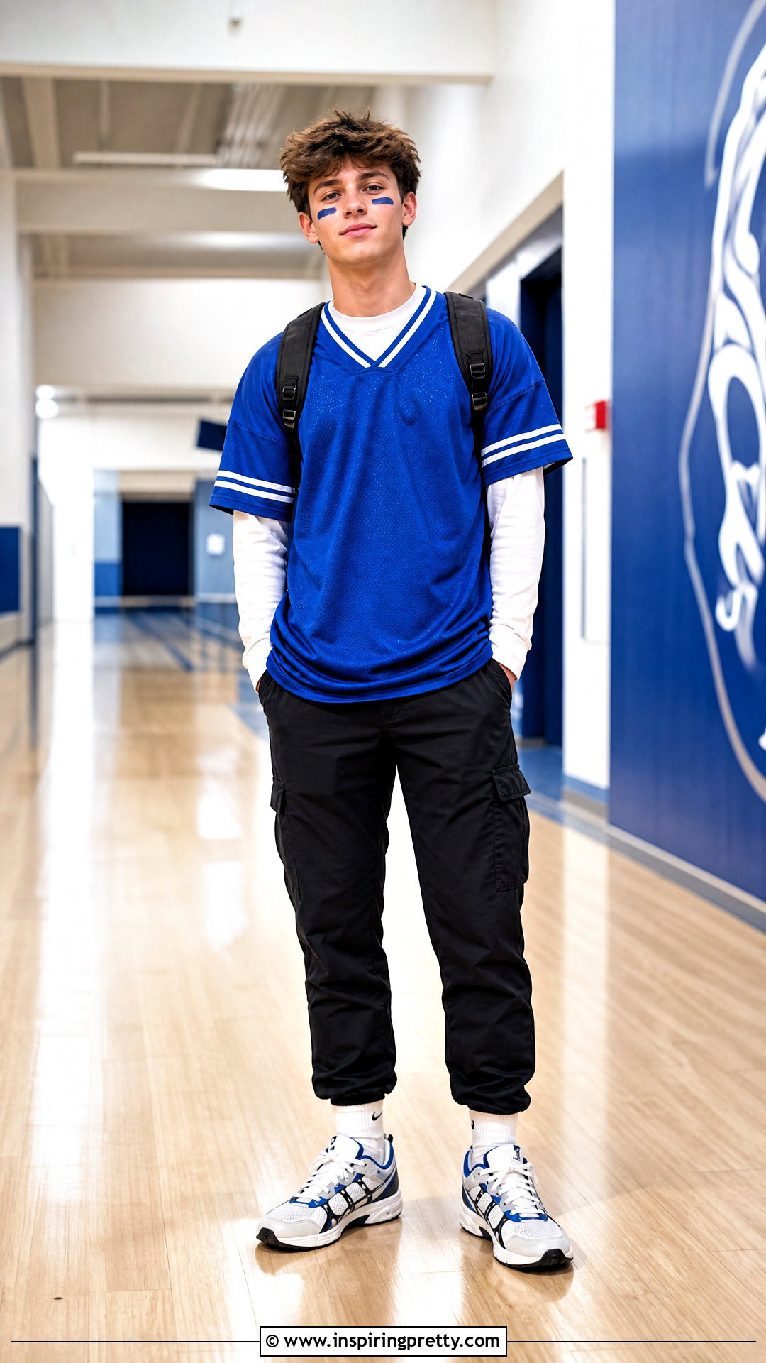 Sports Jersey Top And Cargo Pants Outfit - 50 cute tops for school ideas