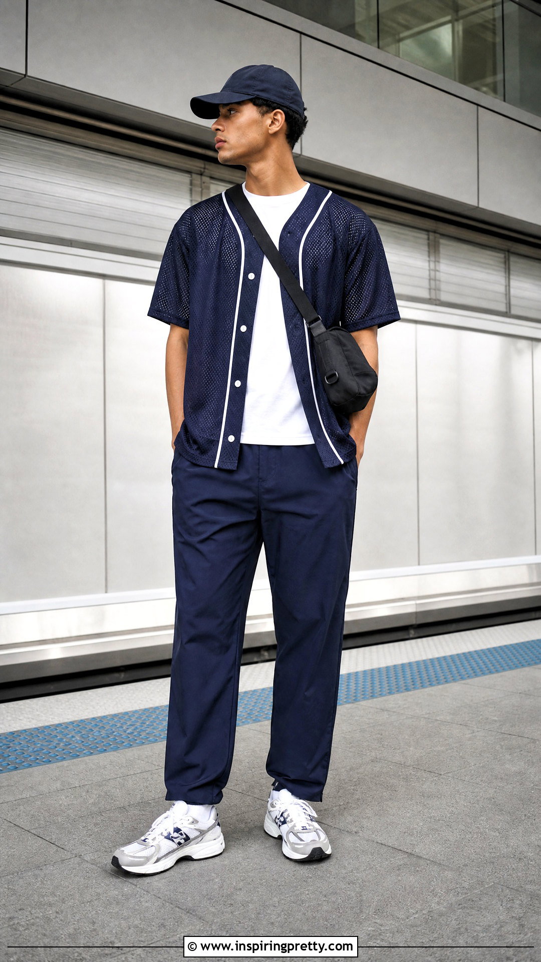 Sports Mesh Jersey With Track Pants - 20 men’s mesh top outfit ideas