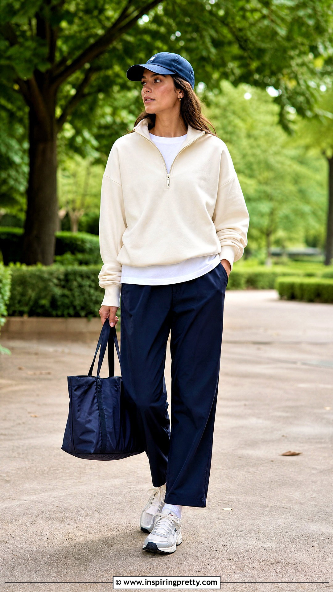 Sporty Quarter Zip Long Sleeve Top Outfit - 50 long sleeve tops aesthetics