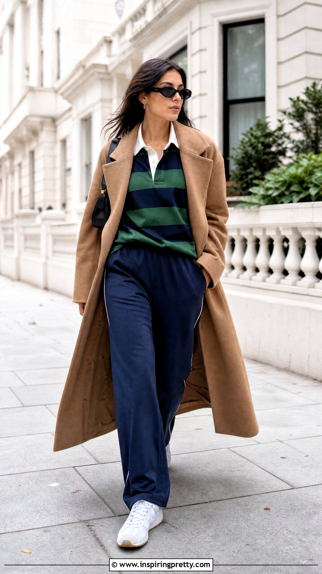 Sporty and Rich Rugby Shirt With Track Pants - 20 sporty and rich tops outfit ideas