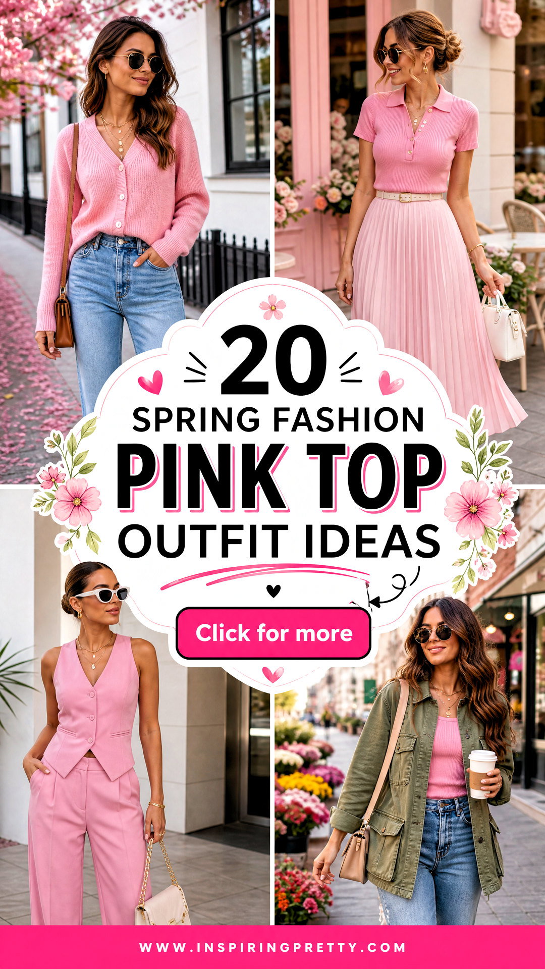 20 Spring Fashion Pink Top Outfit Ideas for Fresh Feminine Looks - 20 Spring Fashion Pink Top Outfit Ideas for Fresh Feminine Looks