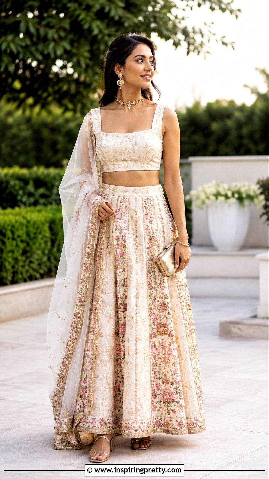 Square Neck Crop Top Lehenga - 50 Modern Lehenga Designs Crop Tops outfit ideas