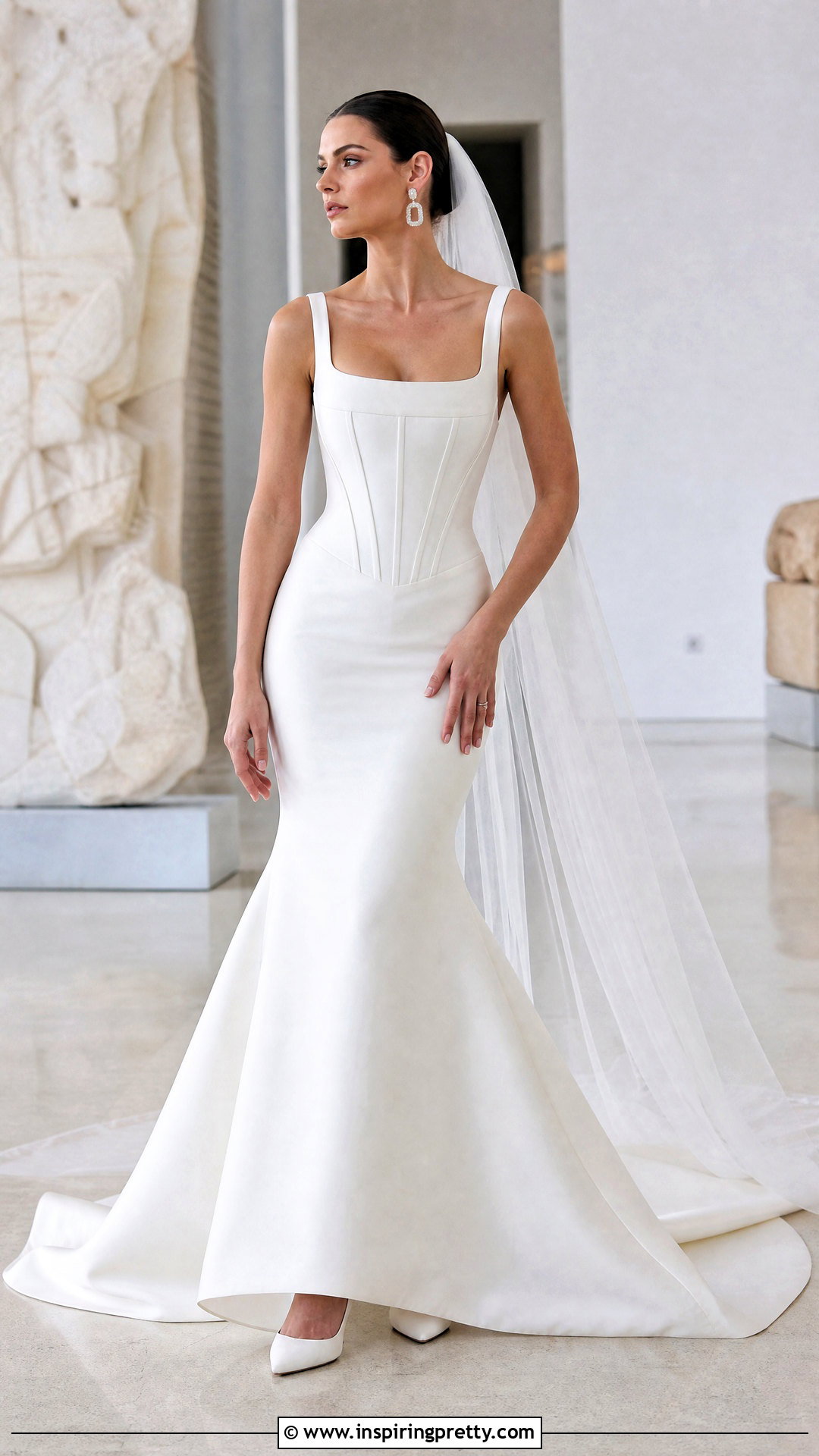 Square Neck Mermaid Wedding Dress With Corset Top - 25 Mermaid Wedding Dress With Corset Top outfit ideas