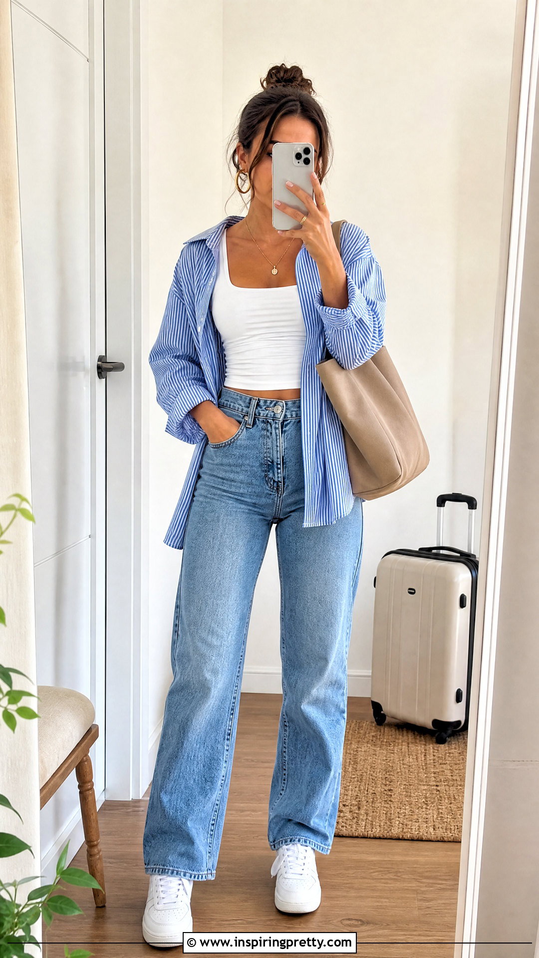 Square Neck Ruched Tank Top With Open Button Down Shirt - 20 square neck ruched tank top outfit ideas