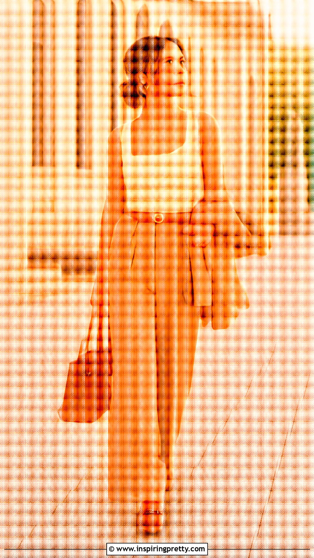 Square Neck Ruched Tank Top With Pleated Trousers - 20 square neck ruched tank top outfit ideas