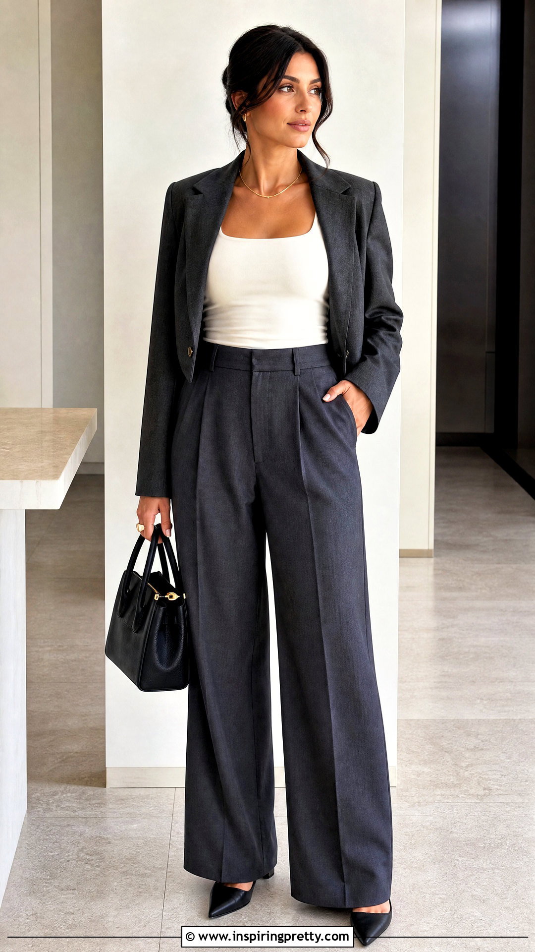 Square Neck Tank Top With Trousers - 50 outfits with tank tops