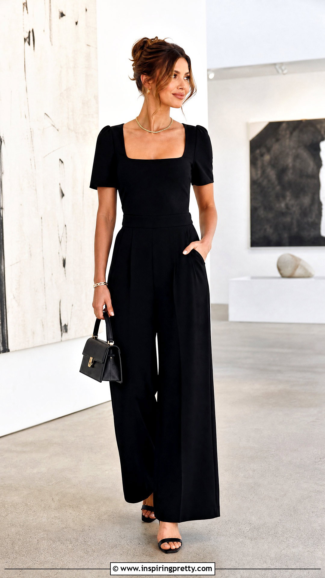 Square Neck Top And Pants Set - 50 top and down for ladies