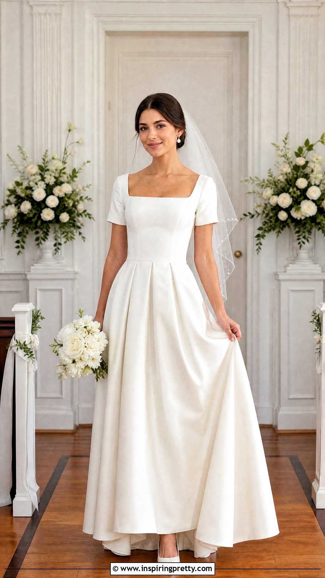 Square Neck Top And Pleated Wedding Skirt - 20 Wedding Skirt And Top Two Pieces