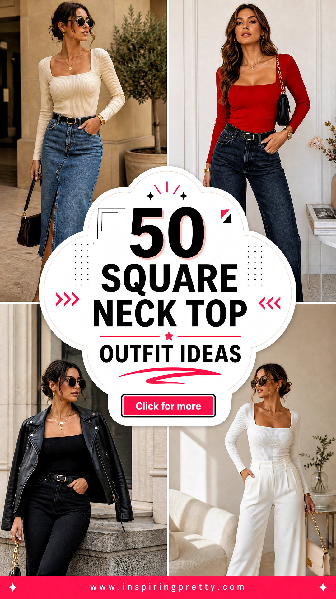 50 Square Neck Top Outfit Ideas for Elegant Everyday Looks - 50 Square Neck Top Outfit Ideas for Elegant Everyday Looks