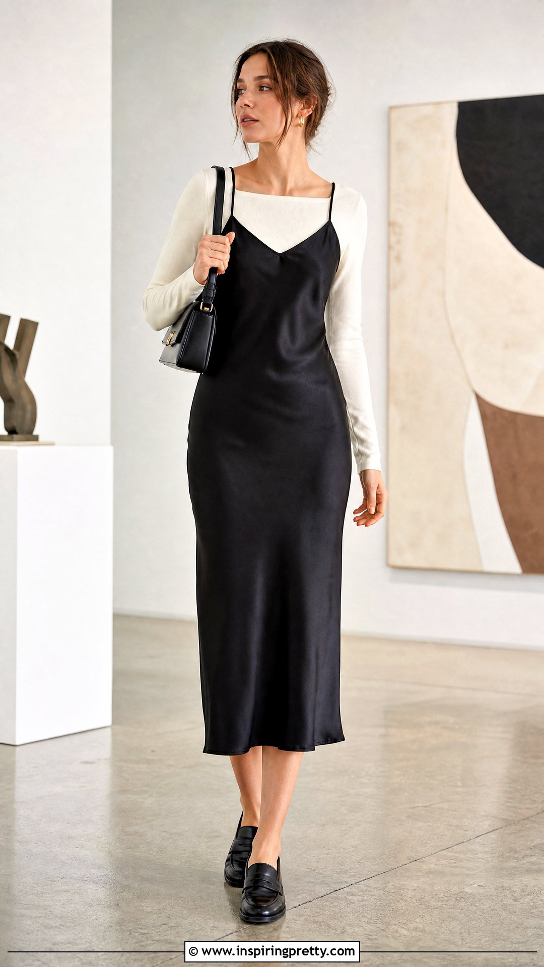 Square Neck Top Under Slip Dress - 50 square neck top outfit ideas