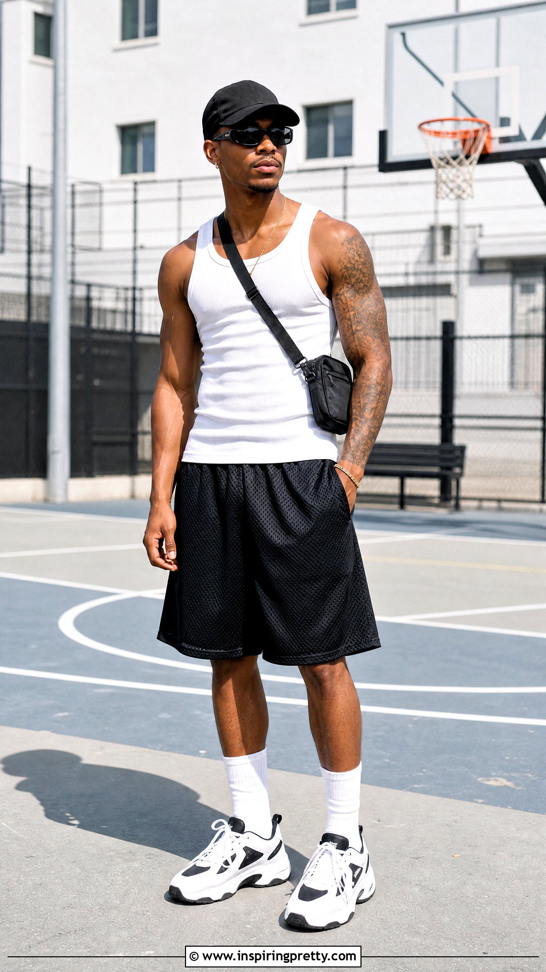 Square Tank Top With Basketball Shorts - 25 Square Tank Top Men outfit ideas