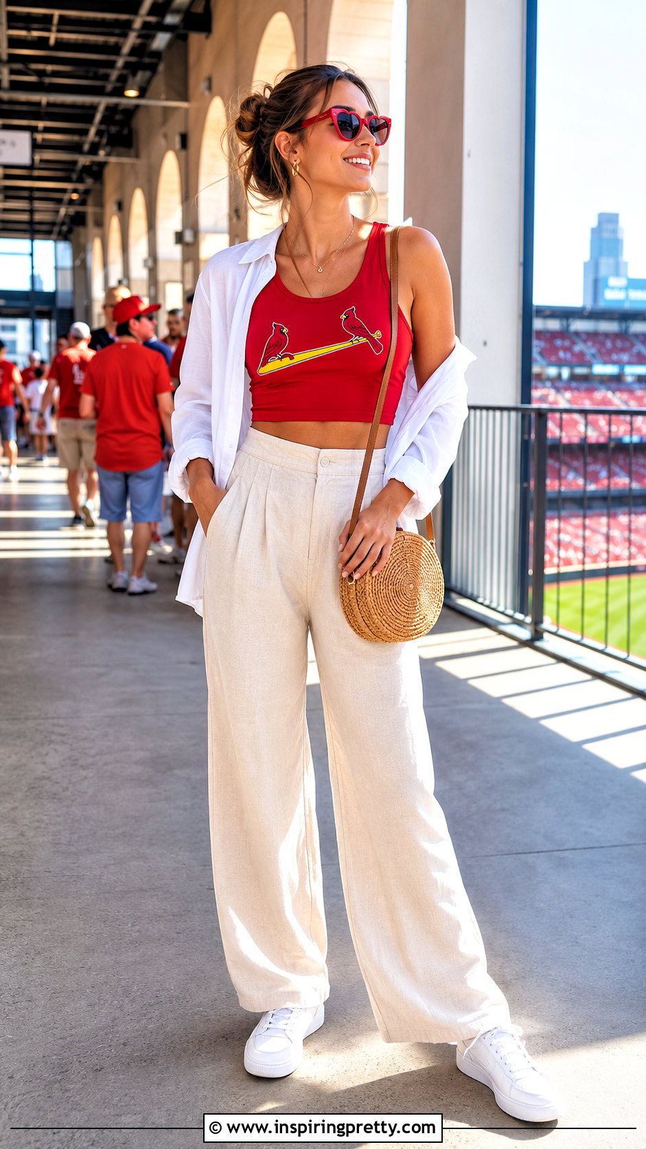St Louis Cardinals Crop Tank Top With Linen Pants - 20 st louis cardinals tank tops