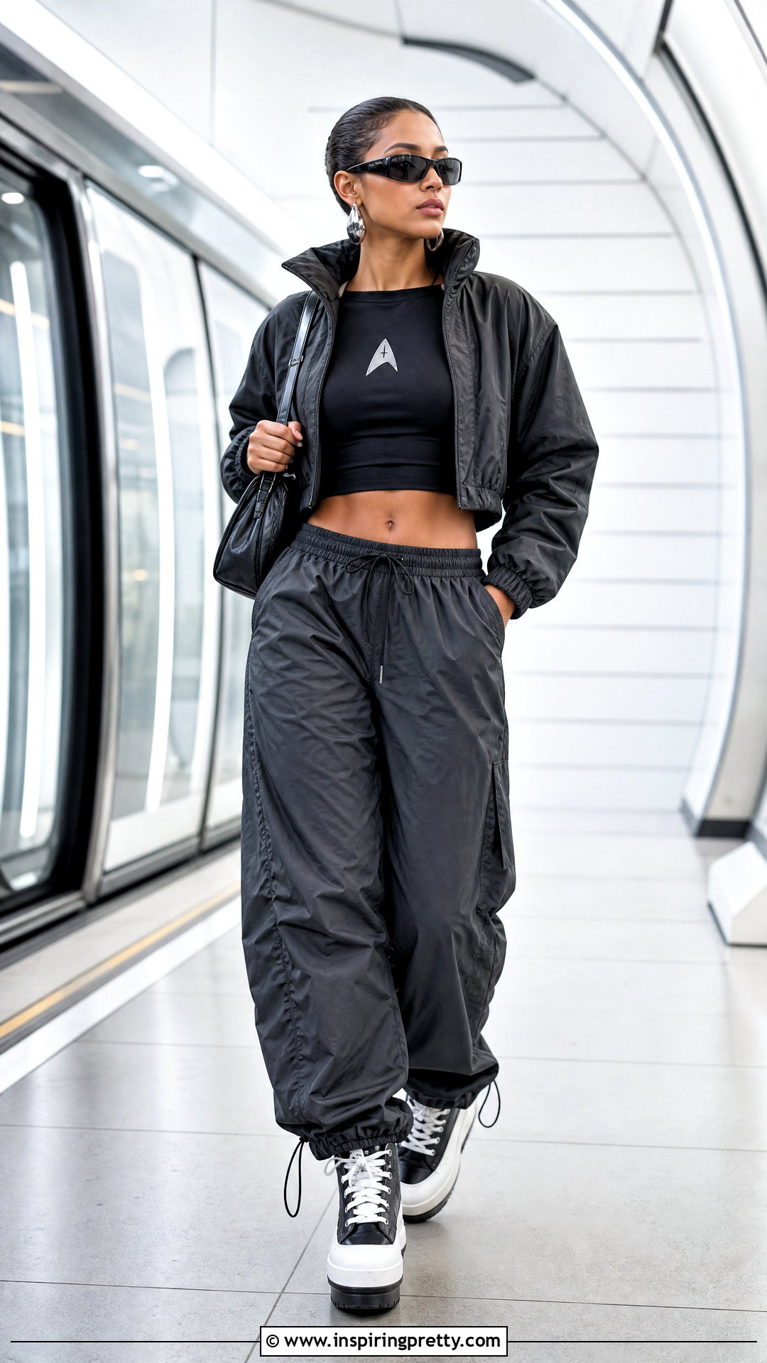 Star Trek Crop Top With Parachute Pants - 20 star trek crop top outfit ideas
