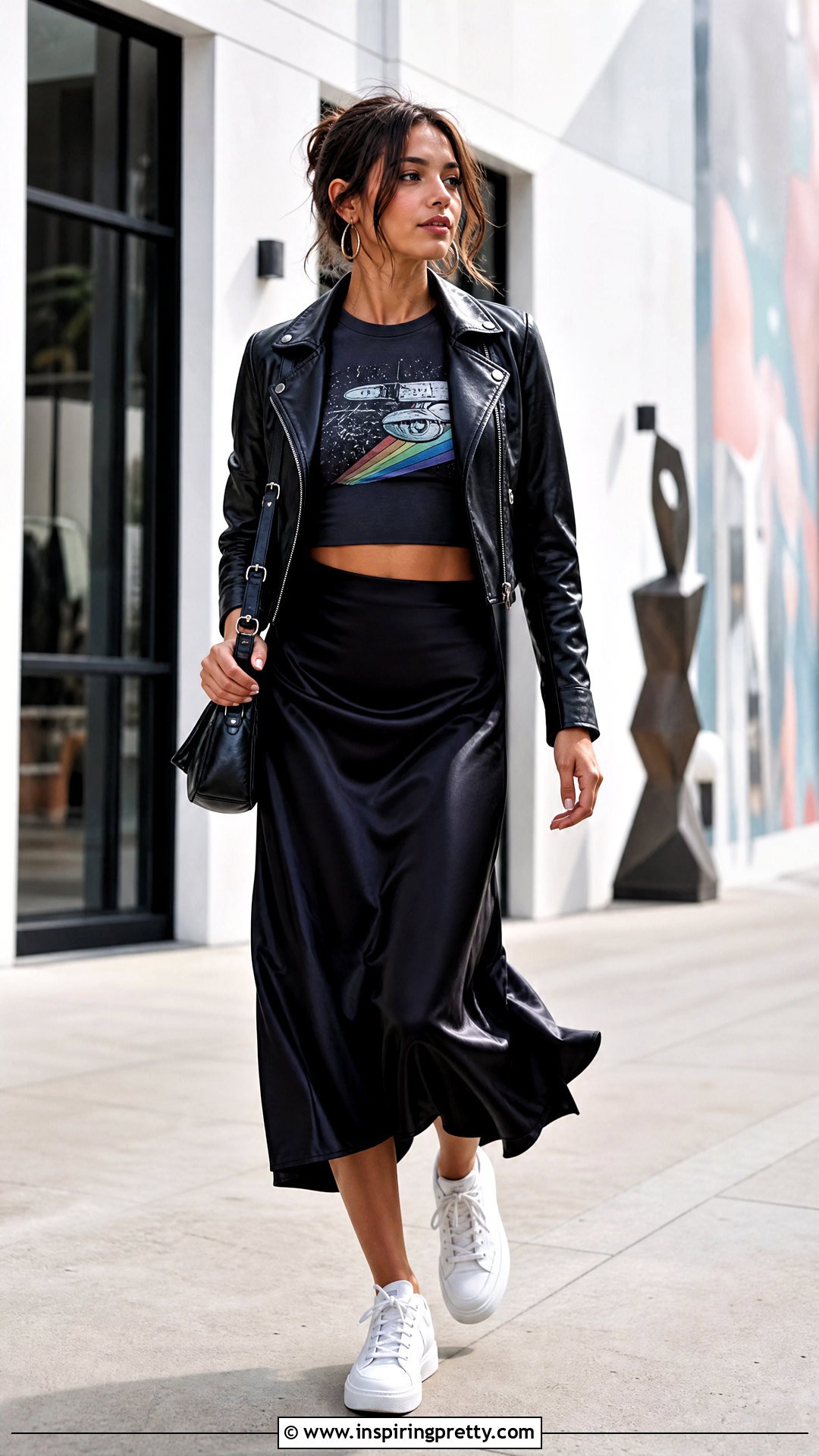 Star Trek Crop Top With Satin Midi Skirt - 20 star trek crop top outfit ideas
