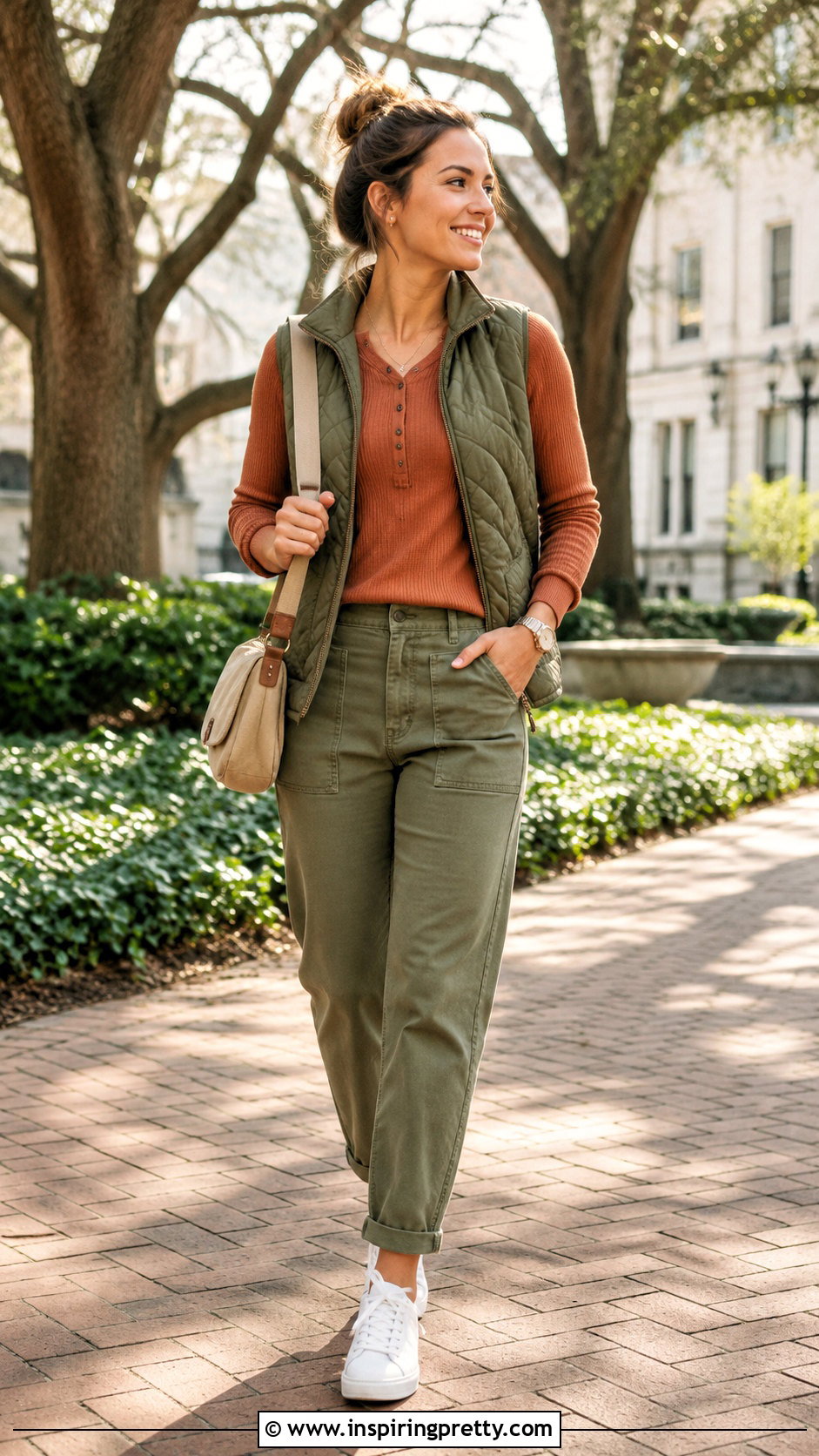 Stitch Fix Henley Top With Utility Pants - 20 stitch fix women's tops outfit ideas
