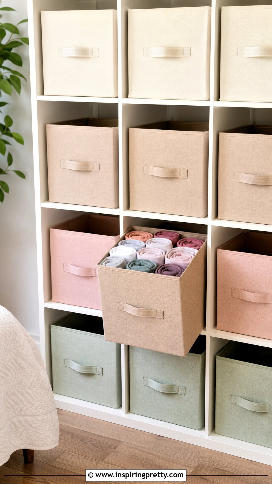 Store Tank Tops In Labeled Fabric Cubes - how to store tank tops how to organize (25 ways)