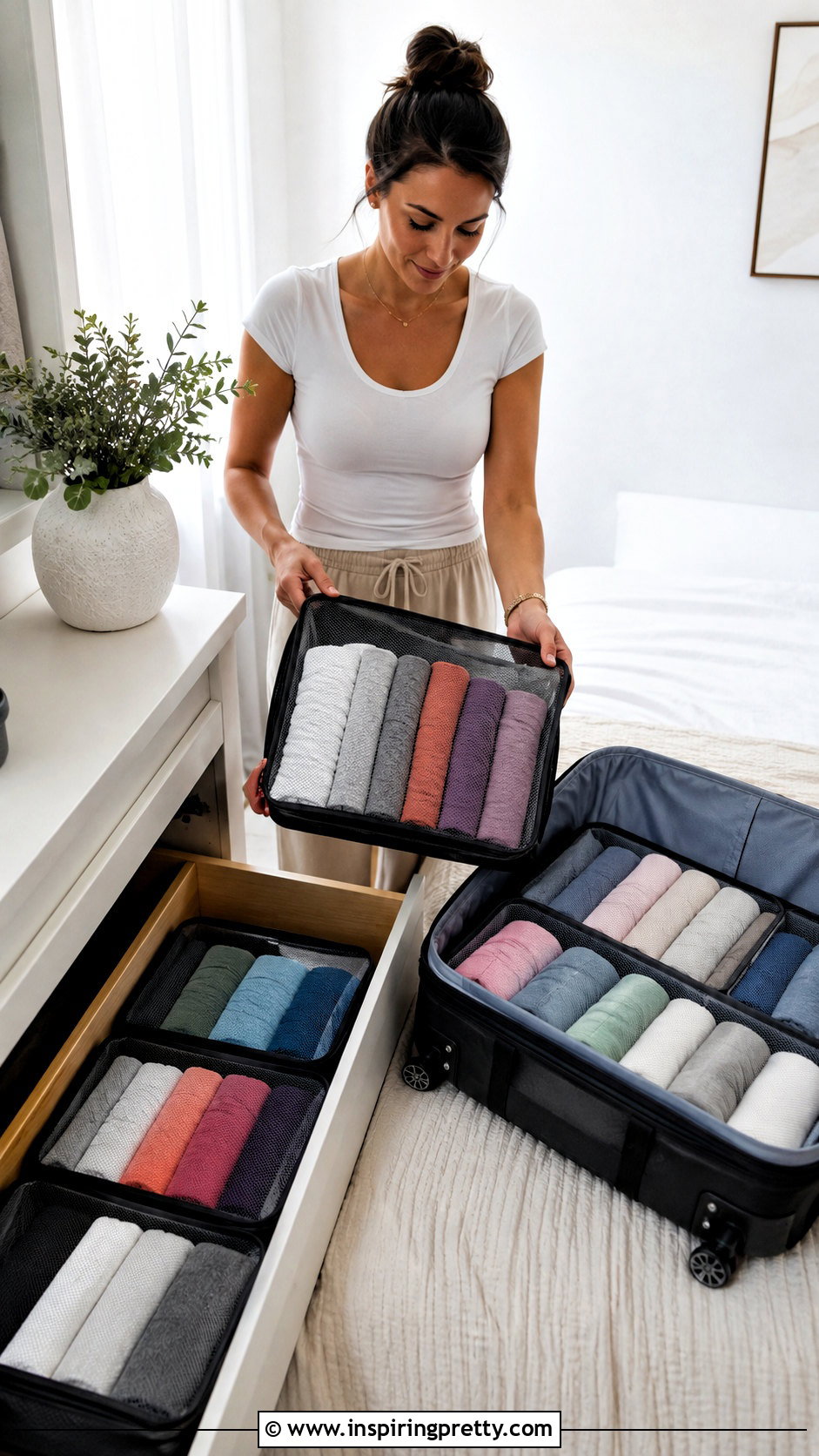 Store Tank Tops In Packing Cubes - how to store tank tops how to organize (25 ways)