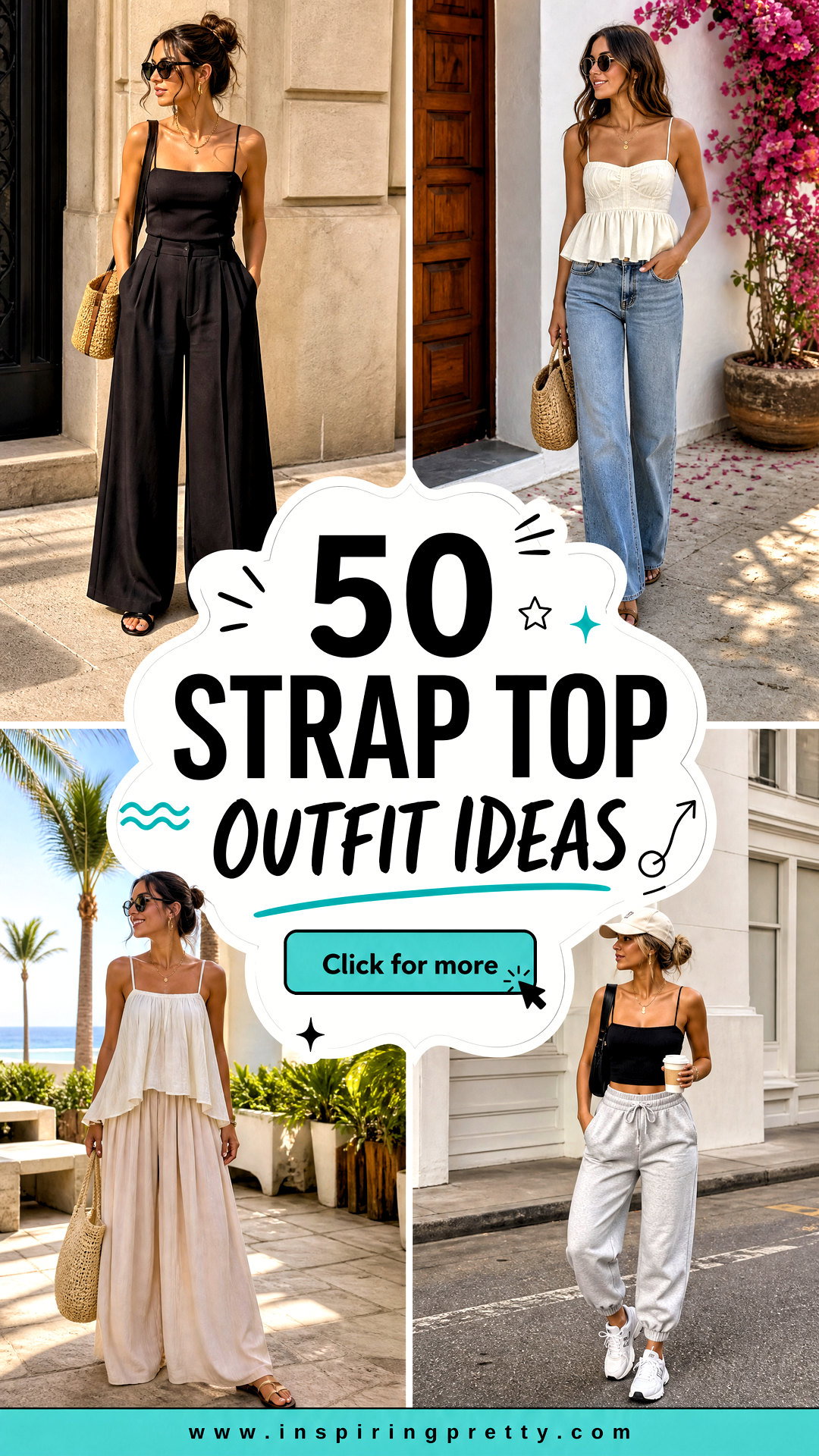 50 Strap Top Outfit Ideas for Easy Chic Warm-Weather Style - 50 Strap Top Outfit Ideas for Easy, Chic Warm-Weather Style
