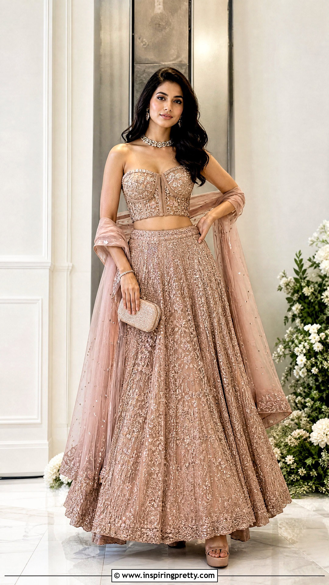 Strapless Corset Lehenga Top - 50 lehenga top design ideas