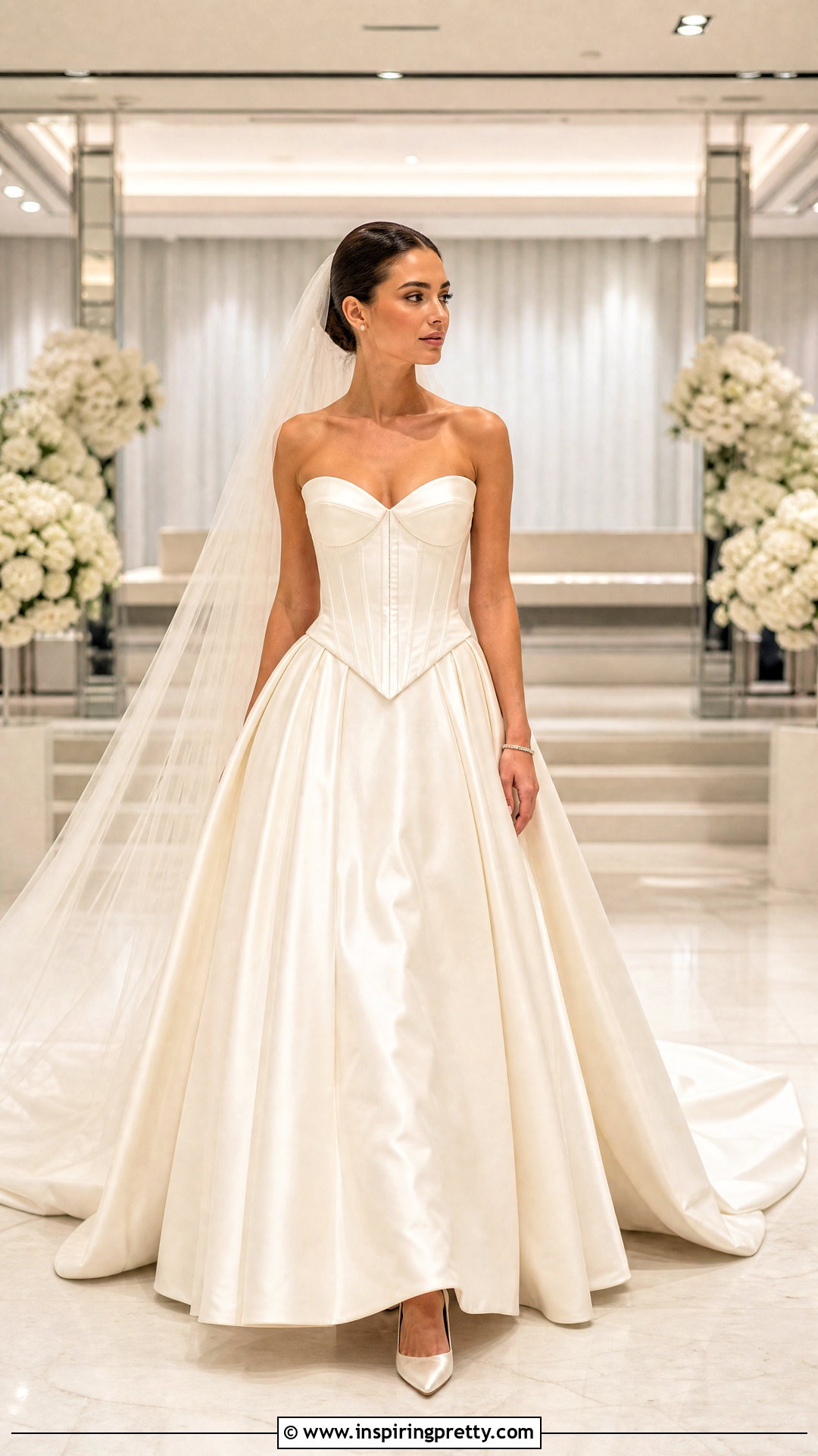 Strapless Corset Wedding Dress With Basque Waist - 50 wedding dress corset top outfit ideas