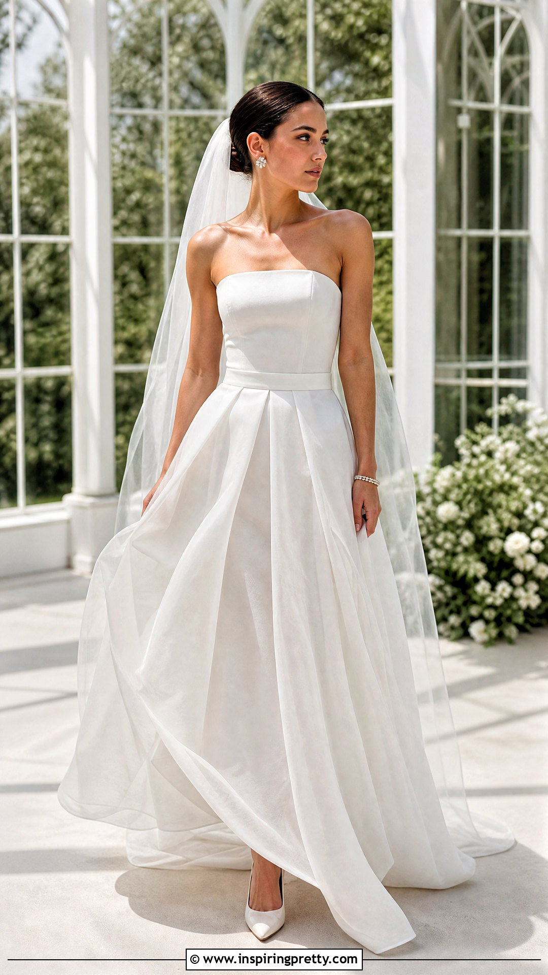 Strapless Top And Organza Wedding Skirt - 20 Wedding Skirt And Top Two Pieces