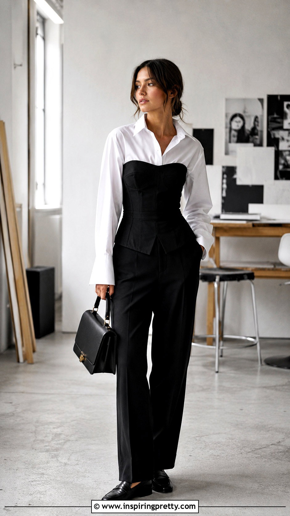 Strapless Top Over A Button Down Shirt - 50 top strapless outfit ideas