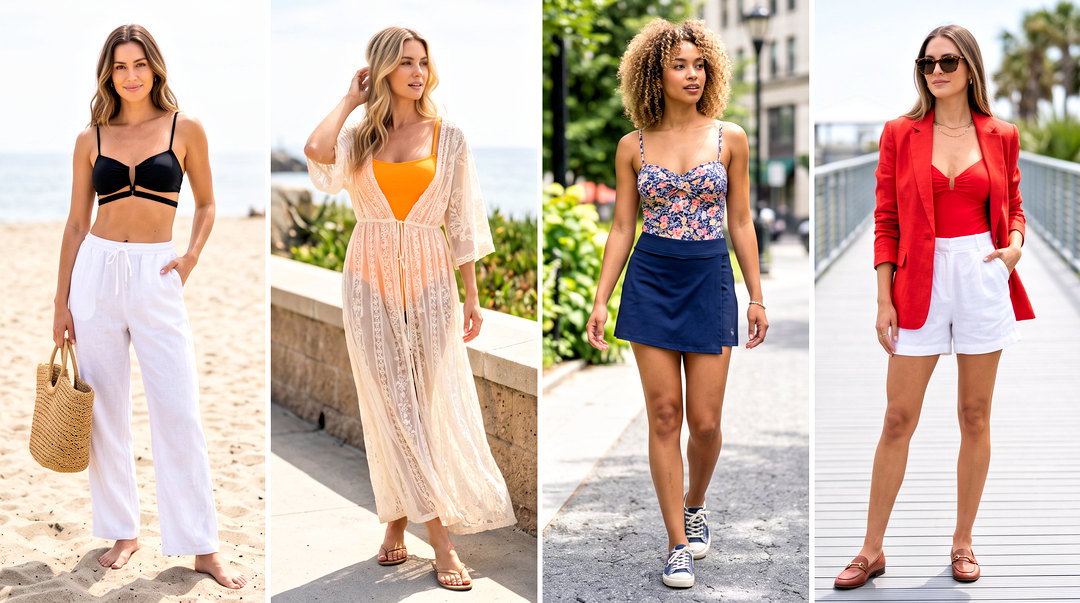 20 Strappy Swim Top Outfit Ideas for Chic Sunny Beach Days