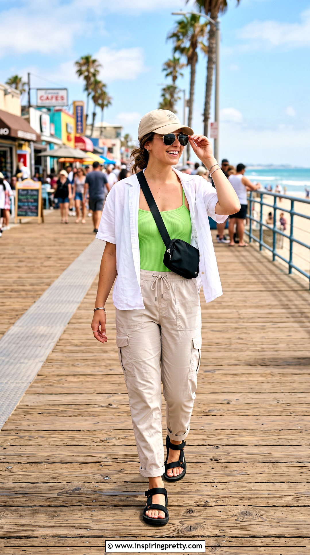 Strappy Swimsuit Top With Cargo Pants - 20 Strappy Swimsuit Top outfit ideas