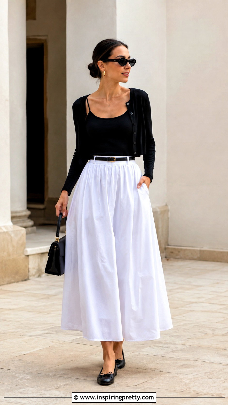 Strappy Top With a Poplin Maxi Skirt - 50 strappy top outfit ideas