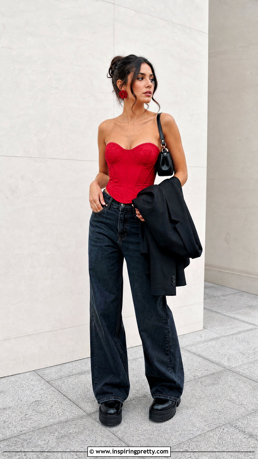 Strawberry Corset Top With Wide Leg Jeans - 20 Urban Outfitters Strawberry Tops