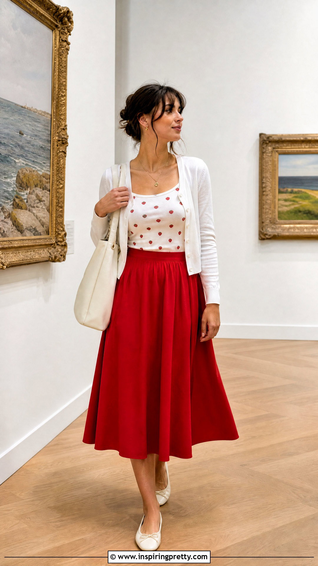 Strawberry Rock Tank Top With Red Midi Skirt - 25 Strawberry Rock Tank Top outfit ideas