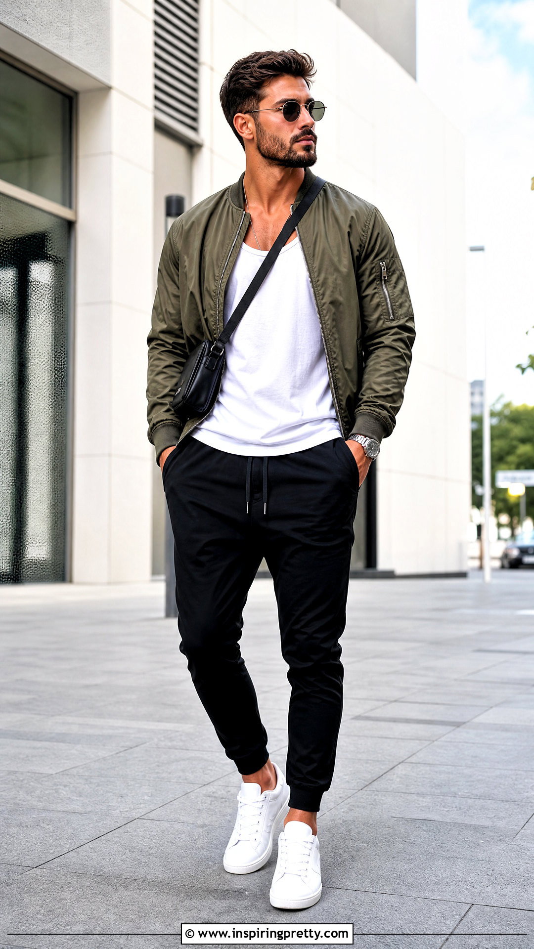 String Tank Top With Bomber Jacket - 25 String Tank Top Men outfit ideas