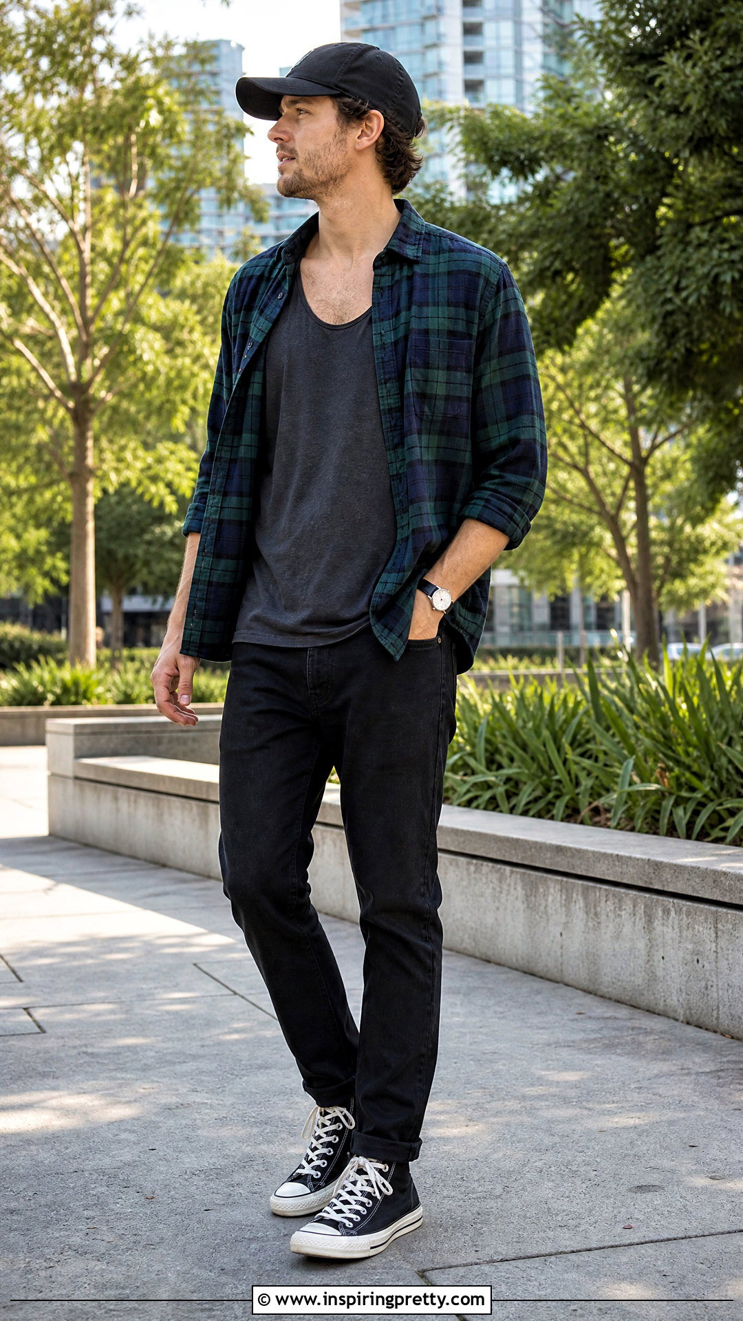 String Tank Top With Flannel Shirt - 25 String Tank Top Men outfit ideas