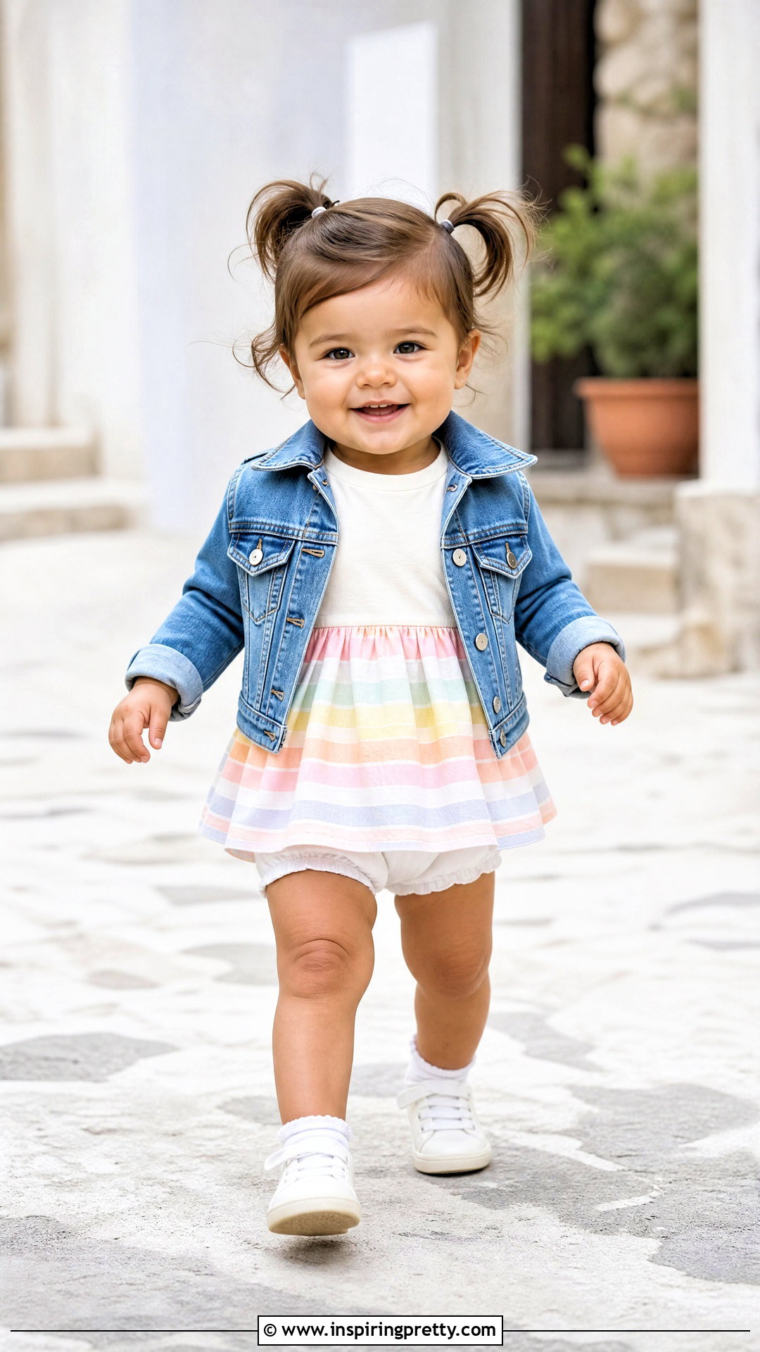 Striped Baby Skirt Top Set - 50 baby skirt top designs