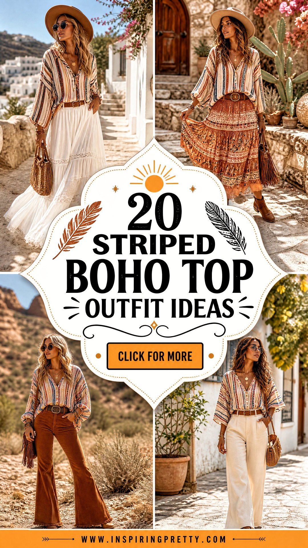 20 Striped Boho Top Outfit Ideas for Free-Spirited Style - 20 Striped Boho Top Outfit Ideas for Free-Spirited Style