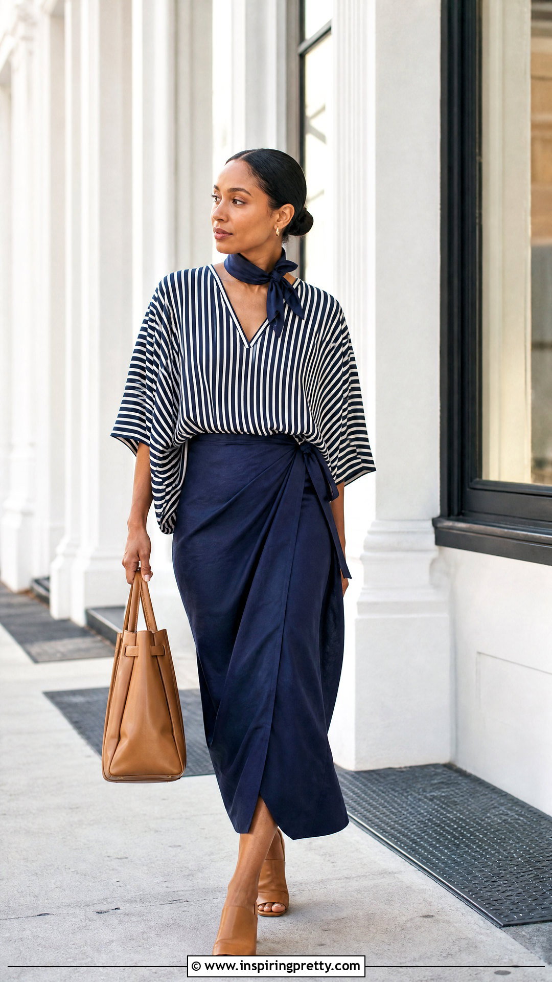 Striped Bubu Top And Wrap Skirt Outfit - 50 bubu top and skirt outfits